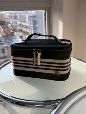 Vintage Burberry Blue Label Canvas Vanity/Cosmetic Case